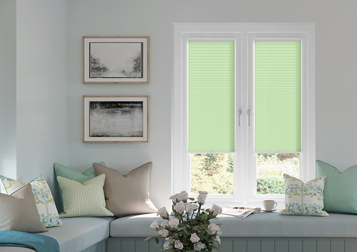 Solaris, Limeade - Stick Fit Pleated Blind - Image 3